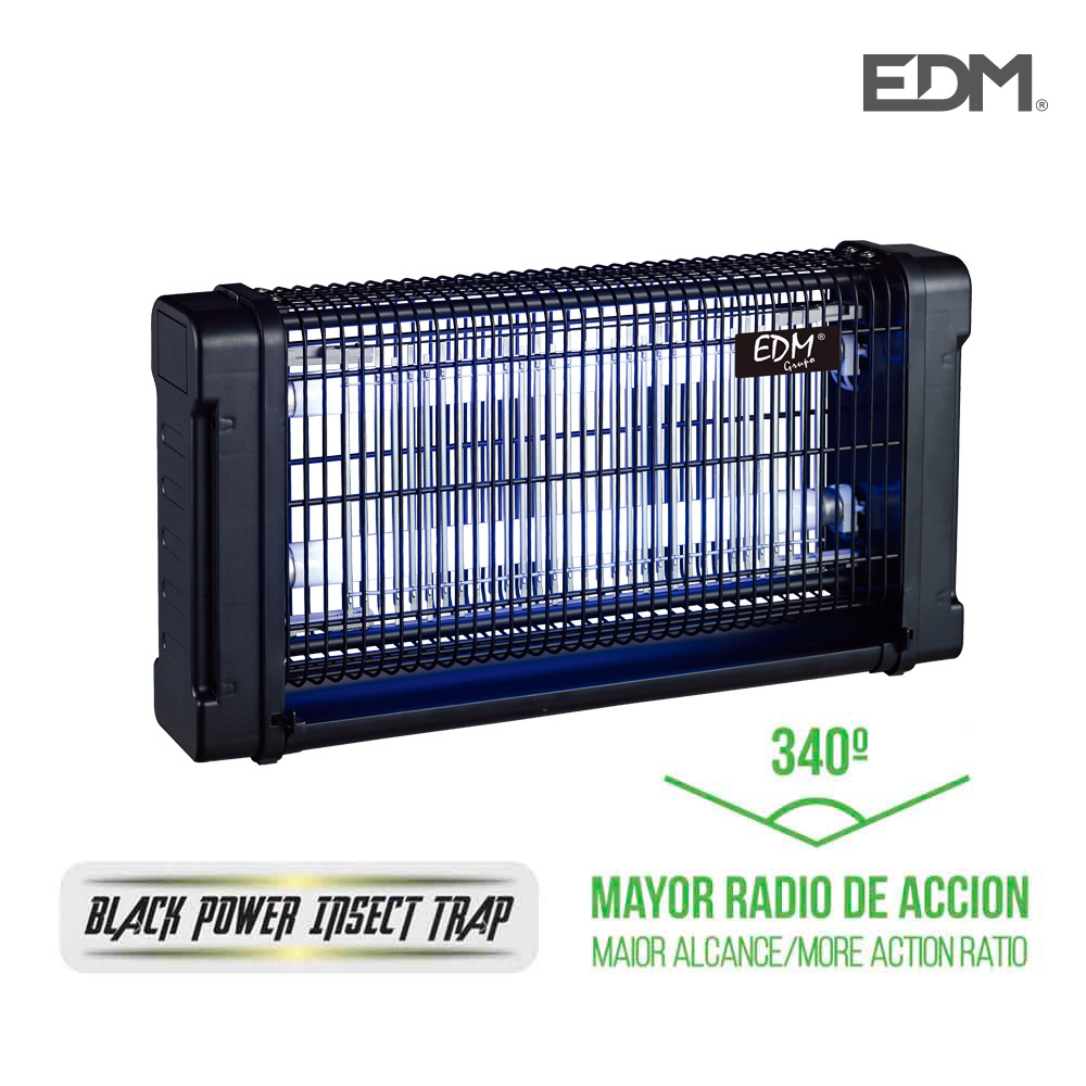 MATA INSETOS ELÉTRICO COM TUBOS UV DE 2X6W 340º 