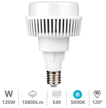 Lampada LED Industrial 220V E40 120W Branco F. 5000K 10800Lm - 