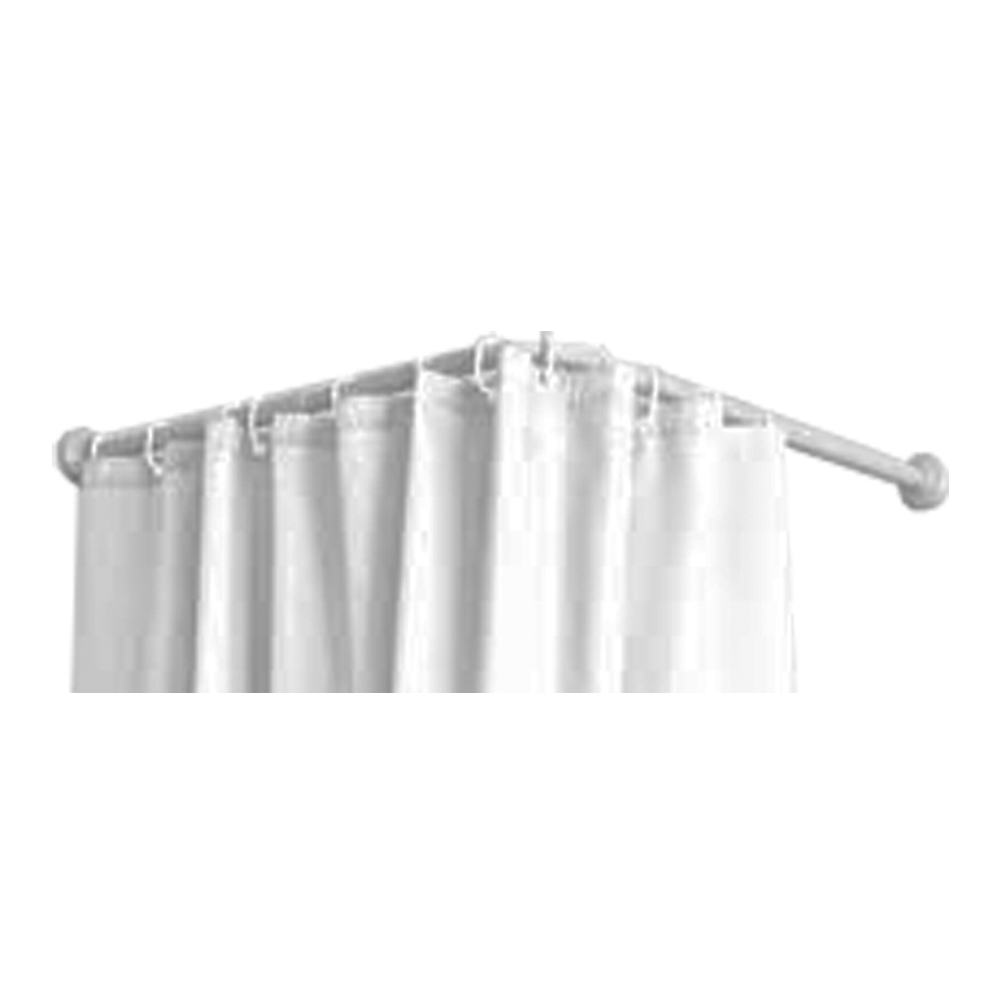 VARÃO BRANCO PARA CORTINA ANGULAR DE 80X80CM PLÁSTICO PVC EXTENSÍVEL