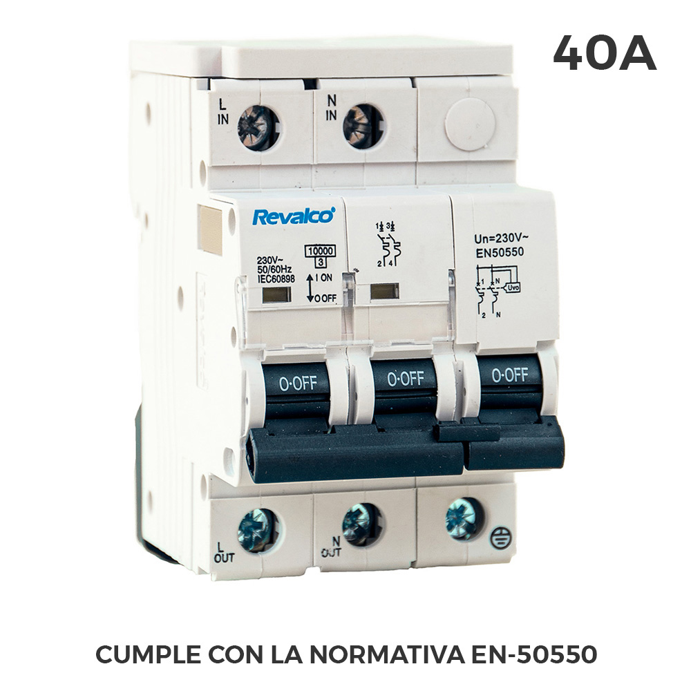 IGA 2P 40A C 10KA PROTEÇÃO DE SOBRETENSÃO CUMPRE NORMATIVA EN-50550 E TRANSITORIO 5-15KA 275V