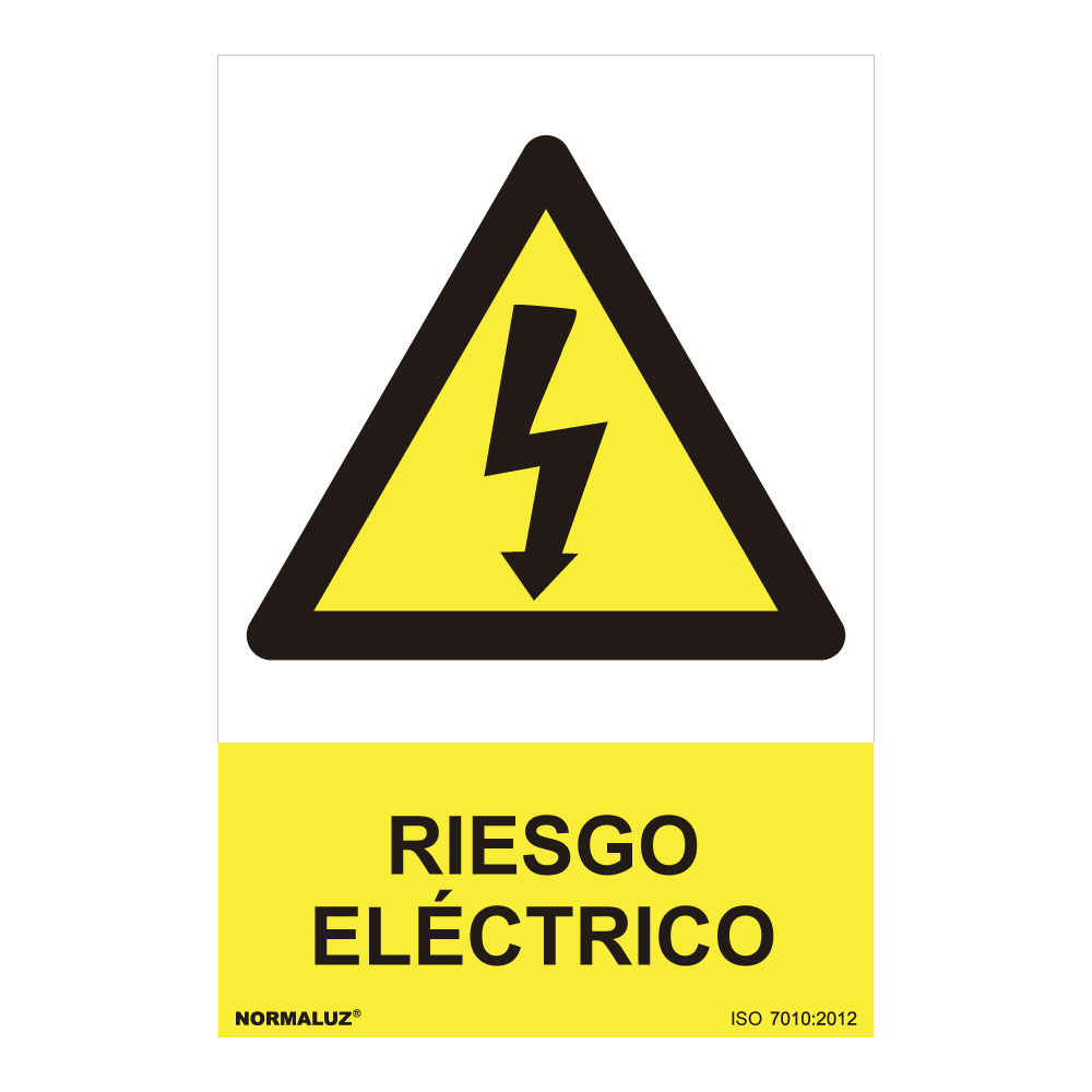 SINAL PERIGO RISCO ELETRICO (PVC 0.7MM) 30X40CM