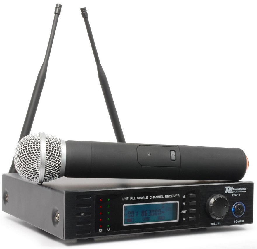 Central Microfone Mão UHF 16 Canais s/ Fios (PD731H) - 