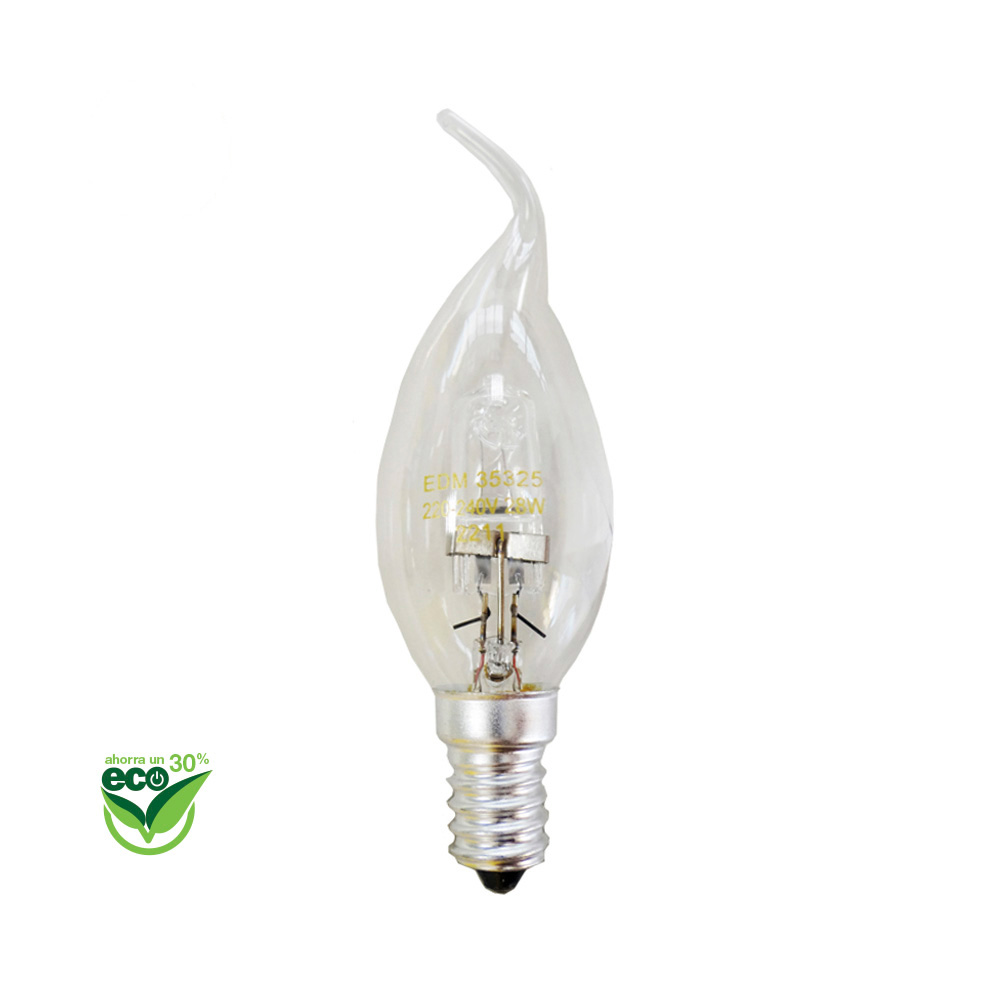 LAMPADA HALOGENA VELA BOHEMIA ENERGY SAVER E14 28W (EQU. 40W) TRANSPARENTE 370 LUMENS