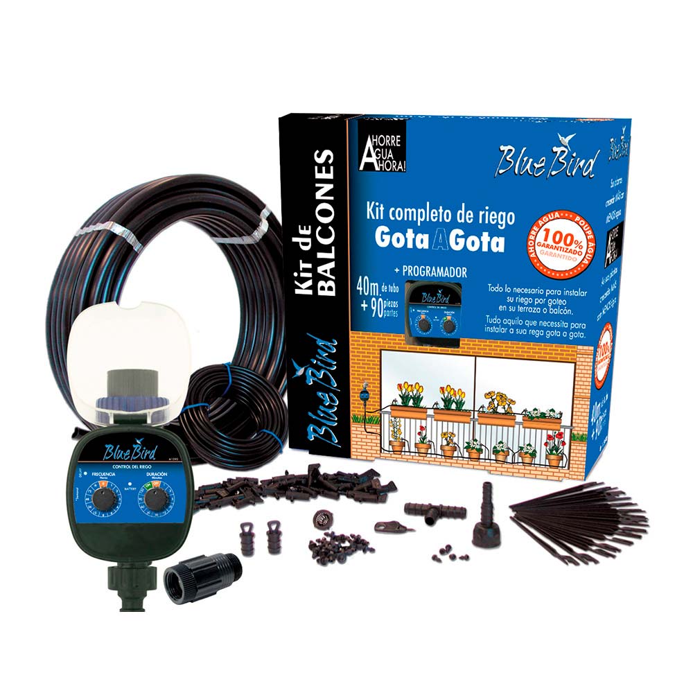 KIT DE REGA POR GOTEIO COM PROGRAMADOR 