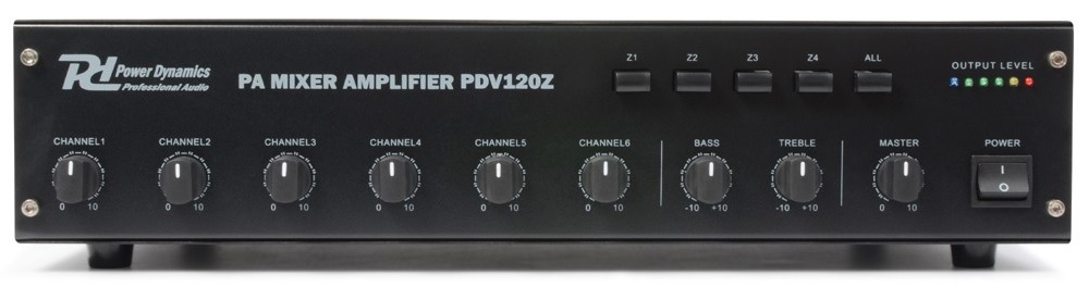 Amplificador Linha 100V 120W RMS c/ Selector de Zonas (PVD120Z) - 