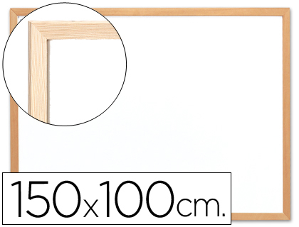 Quadro Branco  Laminado Caixilho de Madeira 100X150 cm