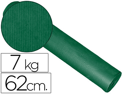 Papel Fantasia kraft liso 62cm X 200m 7kg Verde