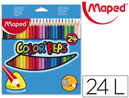 Lápis de Cores  Triangulares C/ de 24 Cores