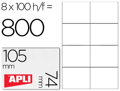 Etiquetas A4 105x74mm Autocolantes Brancas 100 Folhas 