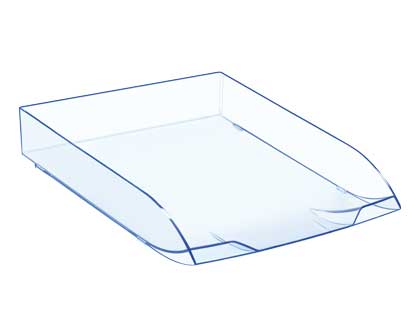 Tabuleiro de Secretaria  Confort Ice Blue Plastico Transparente Celeste 370X270X61 mm