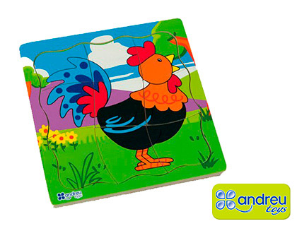 Puzzle  Evolução Ovo a Gallina 2/4/6/9 Peças