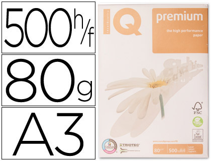 Papel Fotocopia Iq Premium Din A3 80 Gramas (500 Folhas)