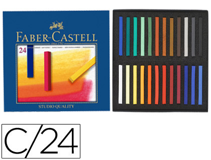 FABER-CASTELL Barras de Pastel Macio Médio Creative Studio, Embalagens de 24 Unidades