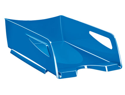 Tabuleiro de secretária em plástico Maxi 386x270x115mm Azul