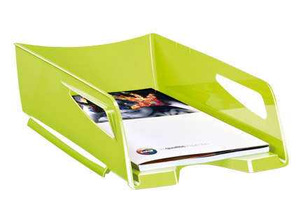 Tabuleiro de secretária em plástico Maxi 386x270x115mm Verde