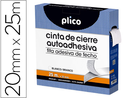 Velcro Adesivo em Fita Branca 20mmx25m 