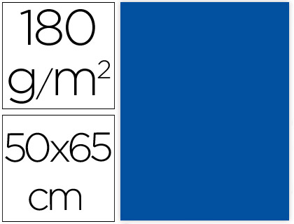 Cartolina 50X65cm 180Grs Azul 25 Unidades