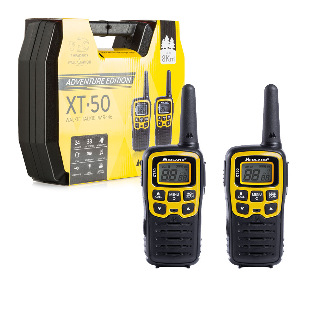 PMR rádios portáteis  XT50 ADVENTURE set 2 pcs. C1178.01 código amarelo