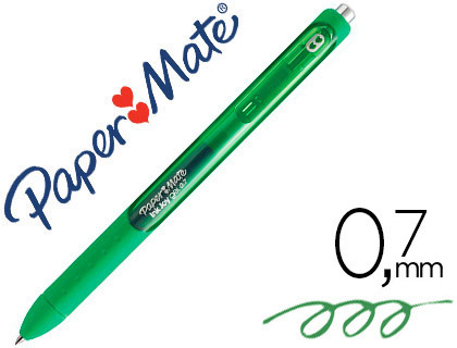 Caneta Paper Mate Inkjoy Retratil Gel Pen Traço 0,7 mm Verde