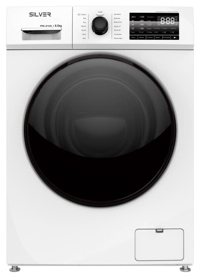 Máquina de Lavar Roupa 8KG 1400RPM (IPML-81400-1) - 