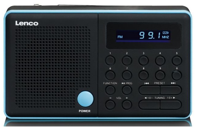Rádio Portátil MPR 034 c/  FM, USB, CD Card (Azul) - 
