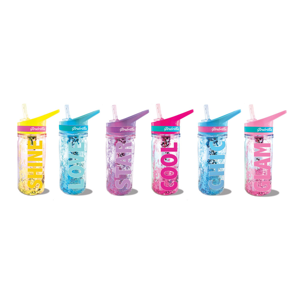 Garrafa Eco Glitter 6 Sort.