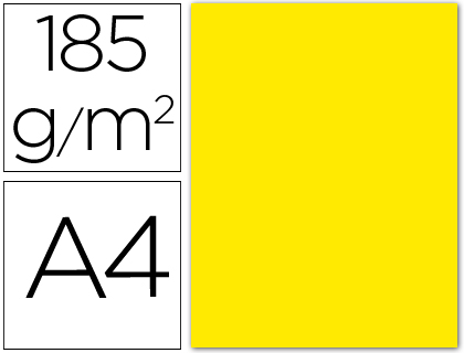 Cartolina  A4 Gualda 185 Gr (50 Folhas)