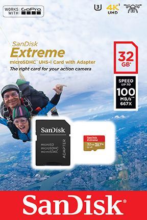 Cartão MicroSD  Extreme 100MB/s - 32GB