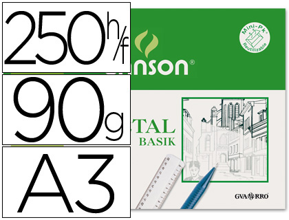 Papel Vegetal  90 Din A3 em Folha. 90-95 Gr/M2